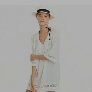 J. Crew White 100% Linen Tunic Dress